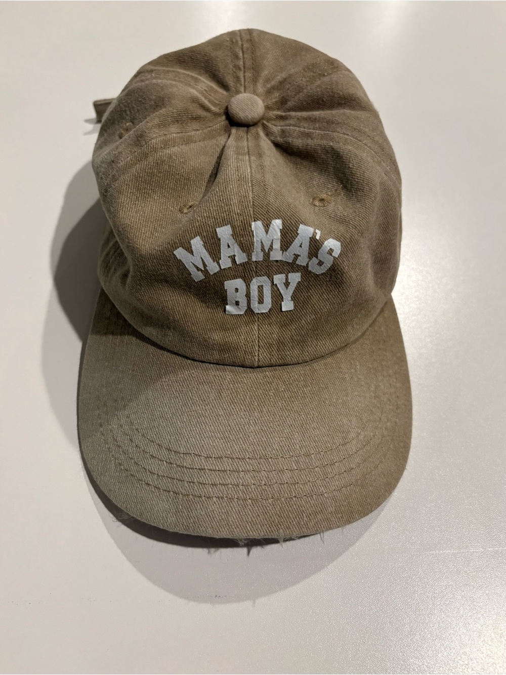 Mama's Boy Kids Baseball Cap in Brown